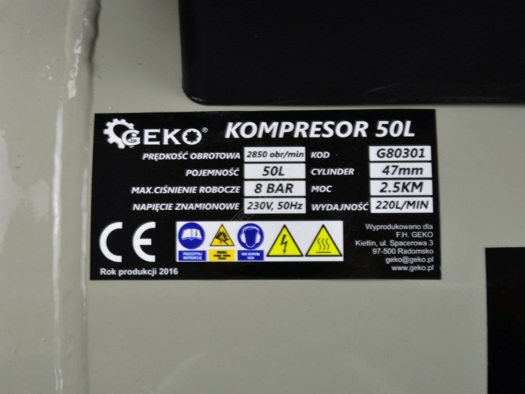 Kompresor olejový, 50l GEKO nářadí G80301 + Dárek, servis bez starostí v hodnotě 300Kč