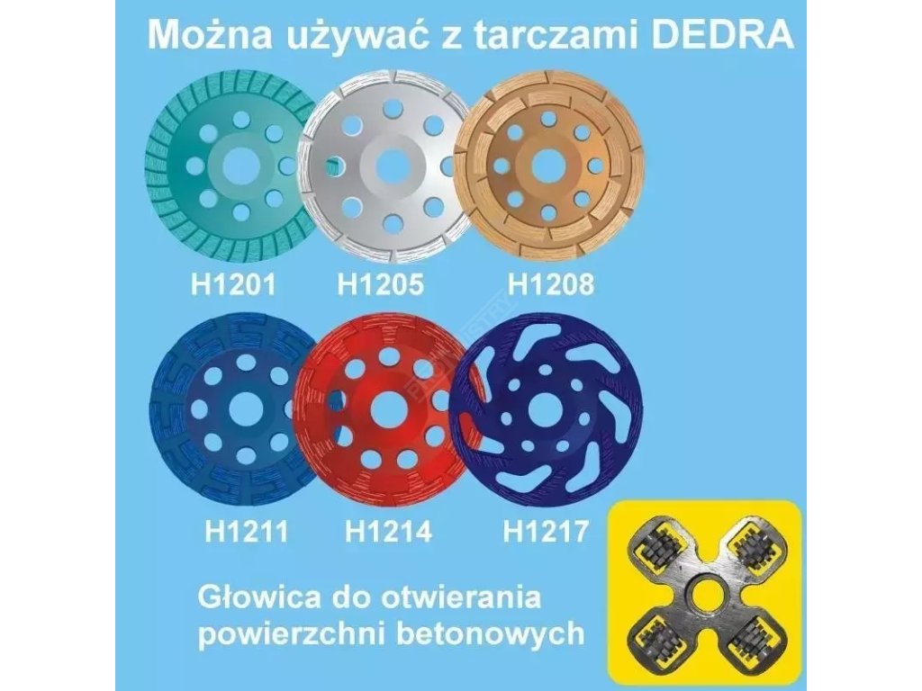 Fréza - bruska na beton 1500W, kotouč 125 - 140 mm DEDRA DED7747 + Dárek, servis bez starostí v hodnotě 300Kč