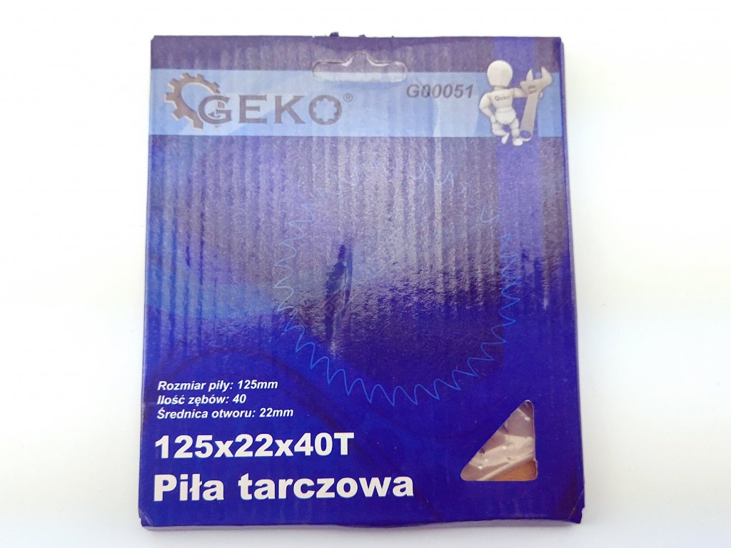 Kotouč pilový, 125x22x40T GEKO nářadí G00051