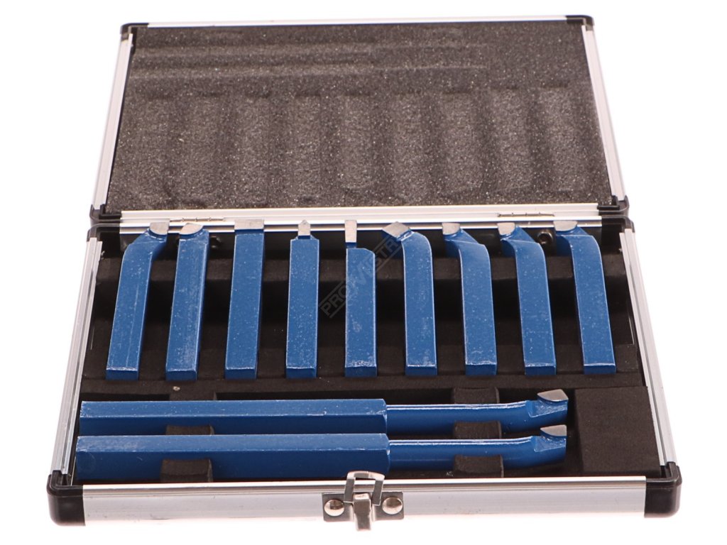 Soustružnické nože, sada 11ks, 12x12mm, uloženo v kufru GEKO nářadí G01242 + Dárek, servis bez starostí v hodnotě 300Kč