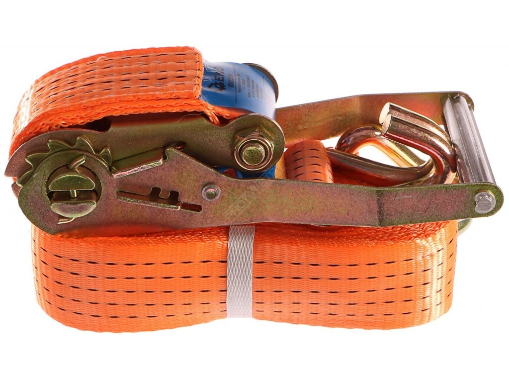 Popruh upínací s ERGO ráčnou a hákem, 6m/5T/50mm GEKO nářadí G02356