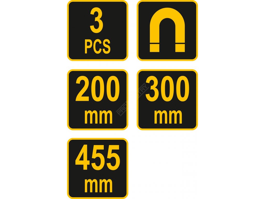 Sada magnetických držáků nářadí 3ks Vorel TO-57830