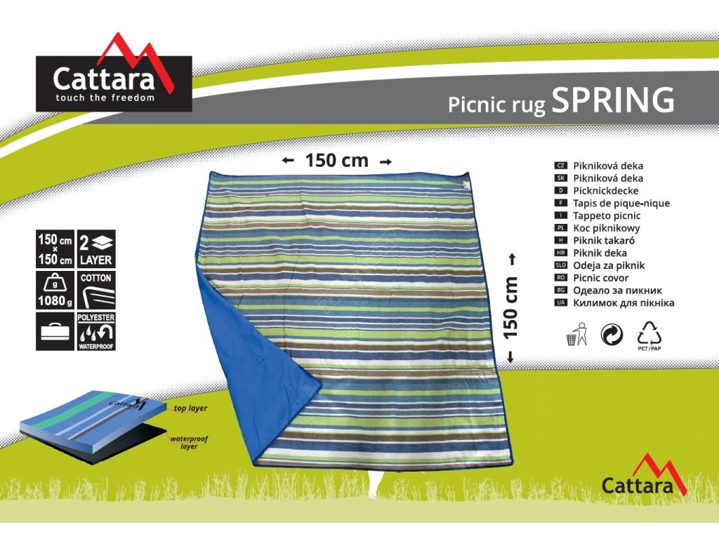 Pikniková deka SPRING 150x150cm Cattara 13575