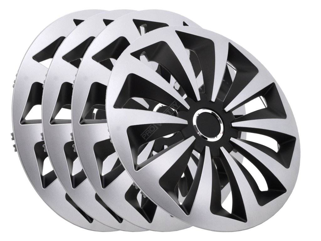 Kryty kol 16" FOX RING SILVER/BLACK (sada 4 ks) Compass 32364 + Dárek, servis bez starostí v hodnotě 300Kč