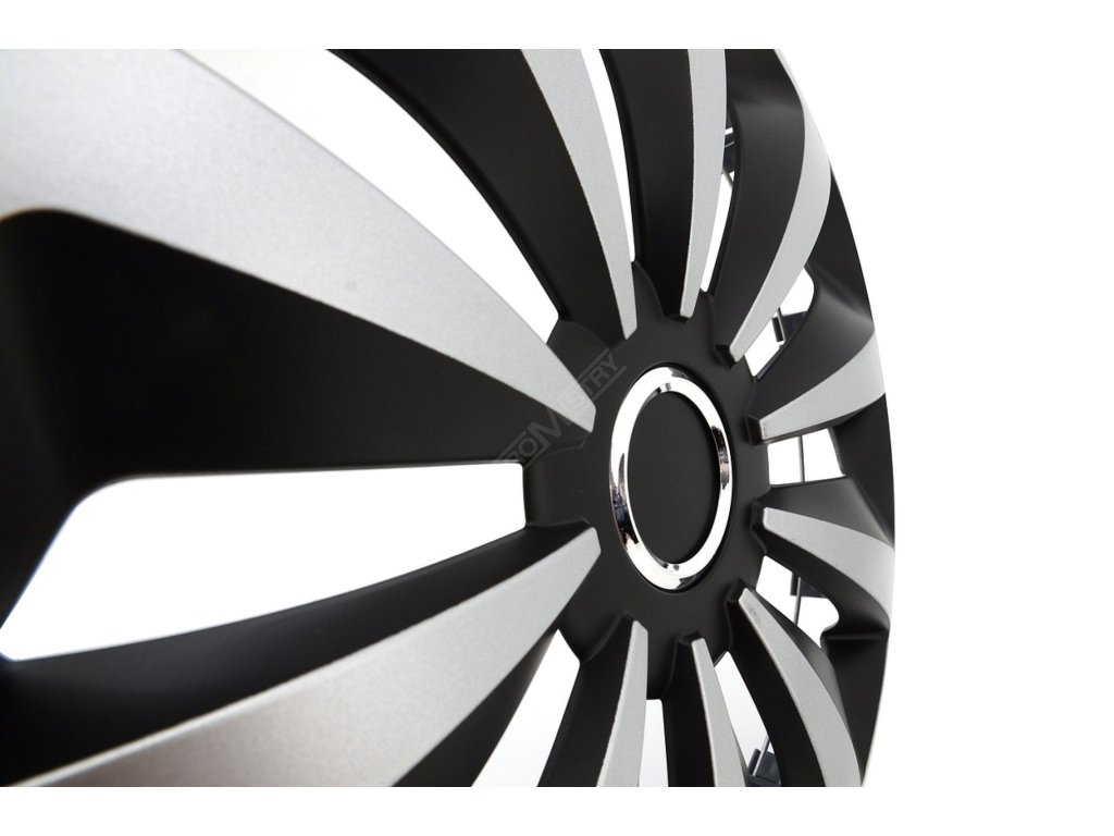 Kryty kol 16" FOX RING SILVER/BLACK (sada 4 ks) Compass 32364 + Dárek, servis bez starostí v hodnotě 300Kč
