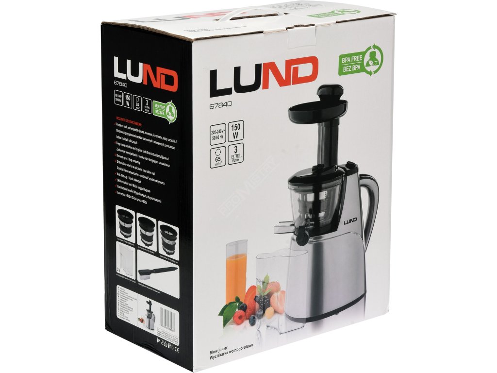 Nízkootáčkový odšťavňovač 150W SILVER LUND TO-67840 + Dárek, servis bez starostí v hodnotě 300Kč