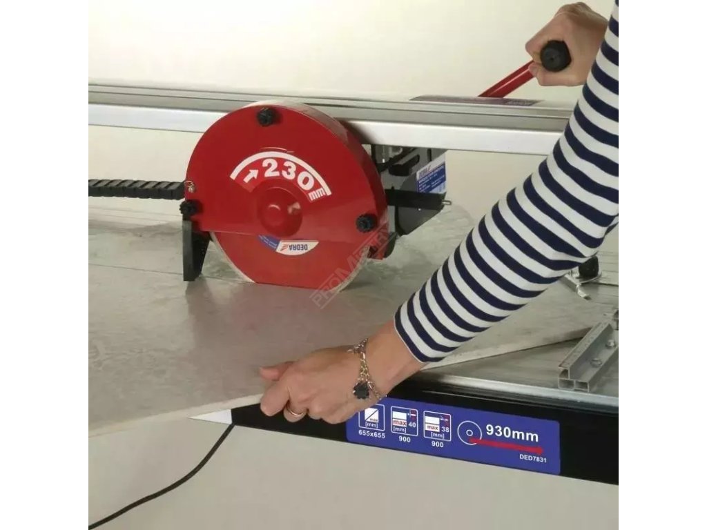 Elektrická řezačka na dlažbu a obklady 800 W, řez 930 mm - kotouč 230 x 25,4 mm DEDRA DED7831 + Dárek, servis bez starostí v hodnotě 300Kč
