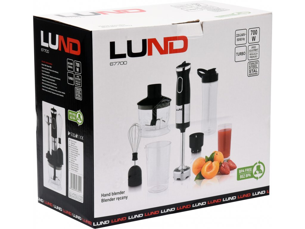 Ruční mixér 700W 4v1 LUND TO-67700 + Dárek, servis bez starostí v hodnotě 300Kč