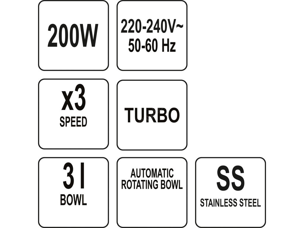 Kombinovaný mixér s nerezovou nádobou 250W LUND TO-67790 + Dárek, servis bez starostí v hodnotě 300Kč
