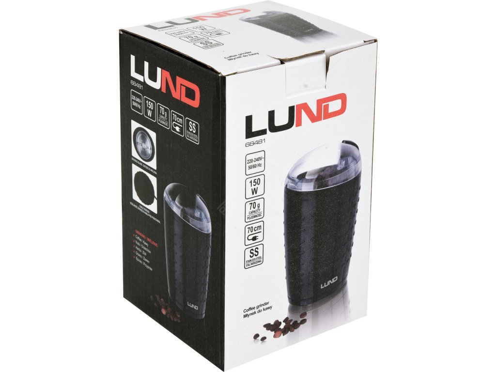 Mlýnek na kávu 150W černý LUND TO-68481