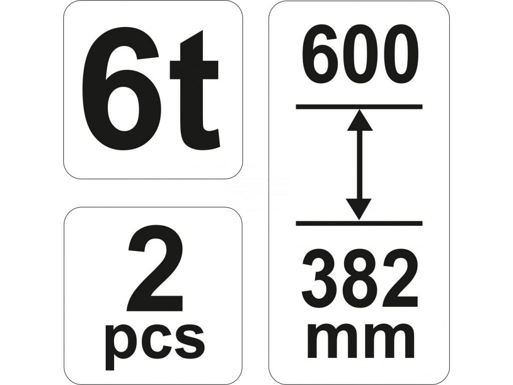 Podstavec pod auto 6T (2ks) Yato YT-17312 + Dárek, servis bez starostí v hodnotě 300Kč