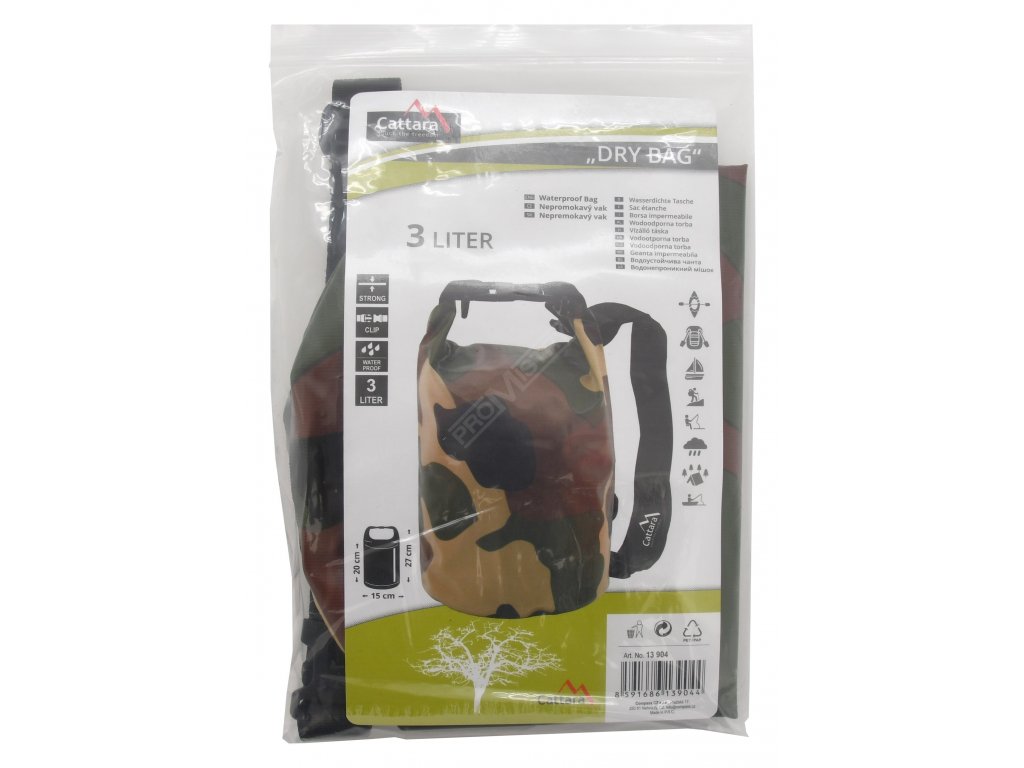 Nepromokavý vak DRY BAG 3l Cattara 13904