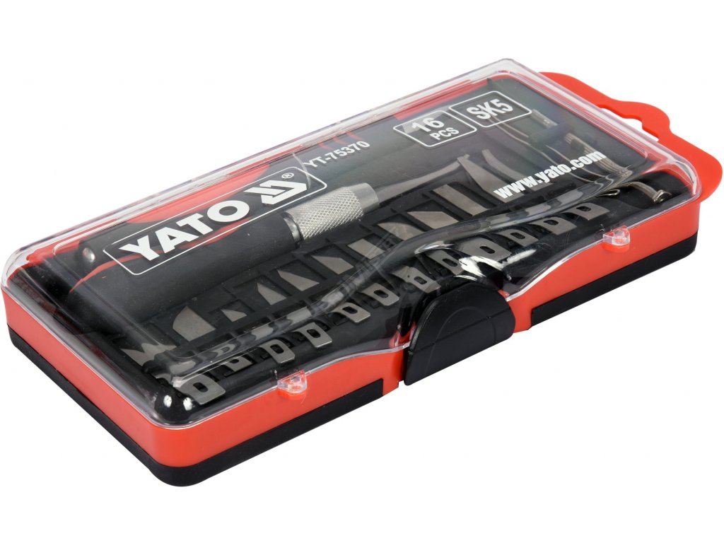 Nůž řezný precizní sada 16 dílů Yato YT-75370