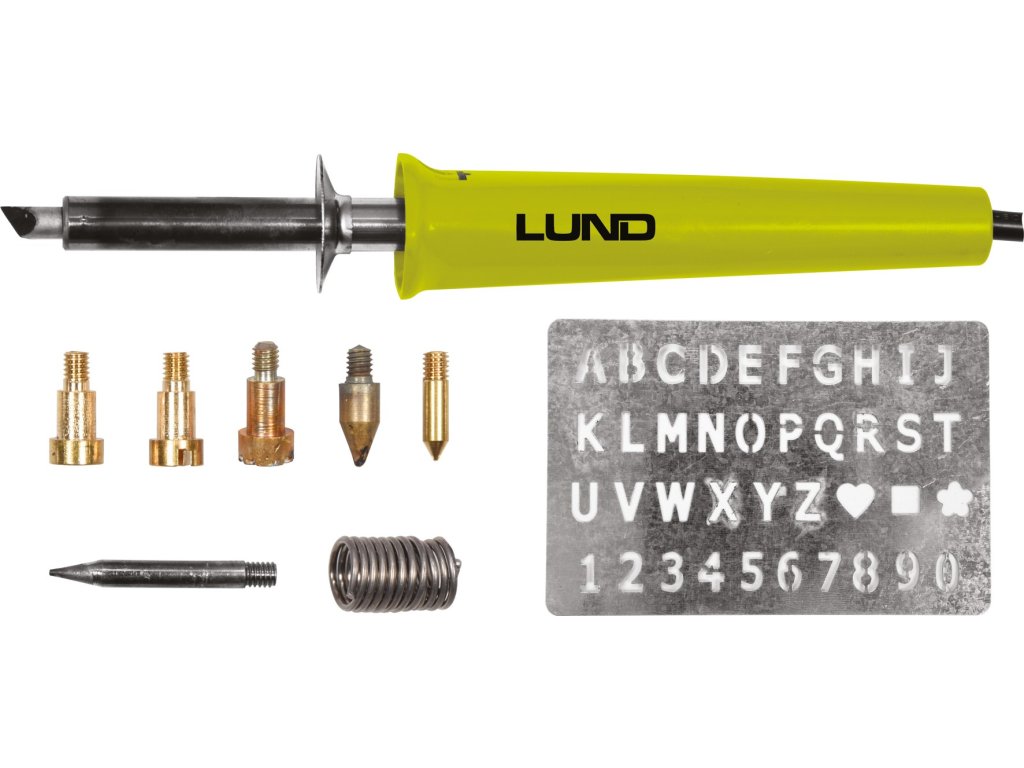 Pyrograf na dřevo s pájkou sada 11 ks LUND TO-78890