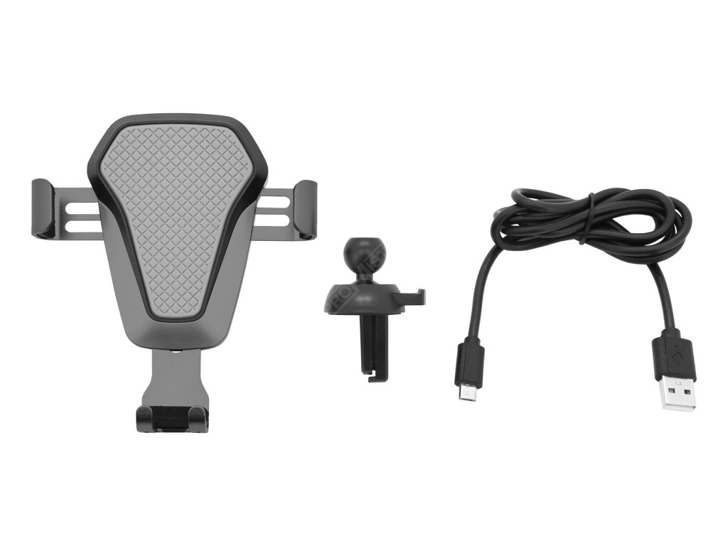Držák telefonu LUKE-V bezdrátové nabíjení 10W silver Compass 06295
