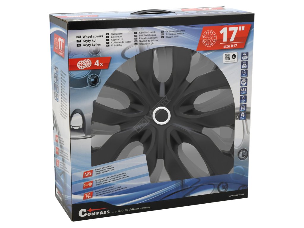 Kryty kol ARIZONA BLACK 17" (sada) Compass 32438 + Dárek, servis bez starostí v hodnotě 300Kč