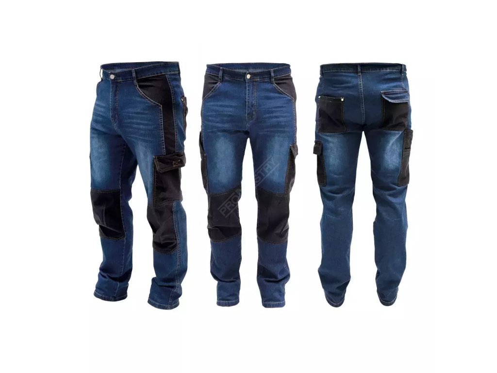 Džínové kalhoty, vel. XL, denim 280 g/m2 DEDRA BH45SP-XL + Dárek, servis bez starostí v hodnotě 300Kč