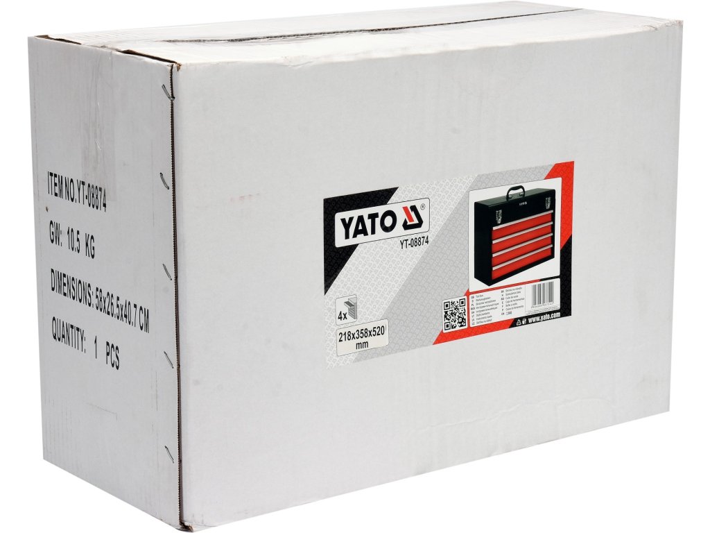 Skříňka na nářadí, 4x zásuvka Yato YT-08874 + Dárek, servis bez starostí v hodnotě 300Kč