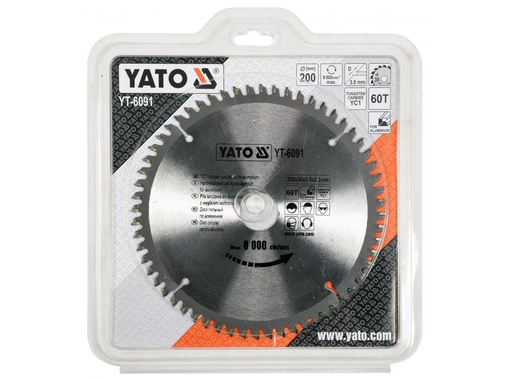 Kotouč na hliník 200 x 30 mm 60z Yato YT-6091 + Dárek, servis bez starostí v hodnotě 300Kč
