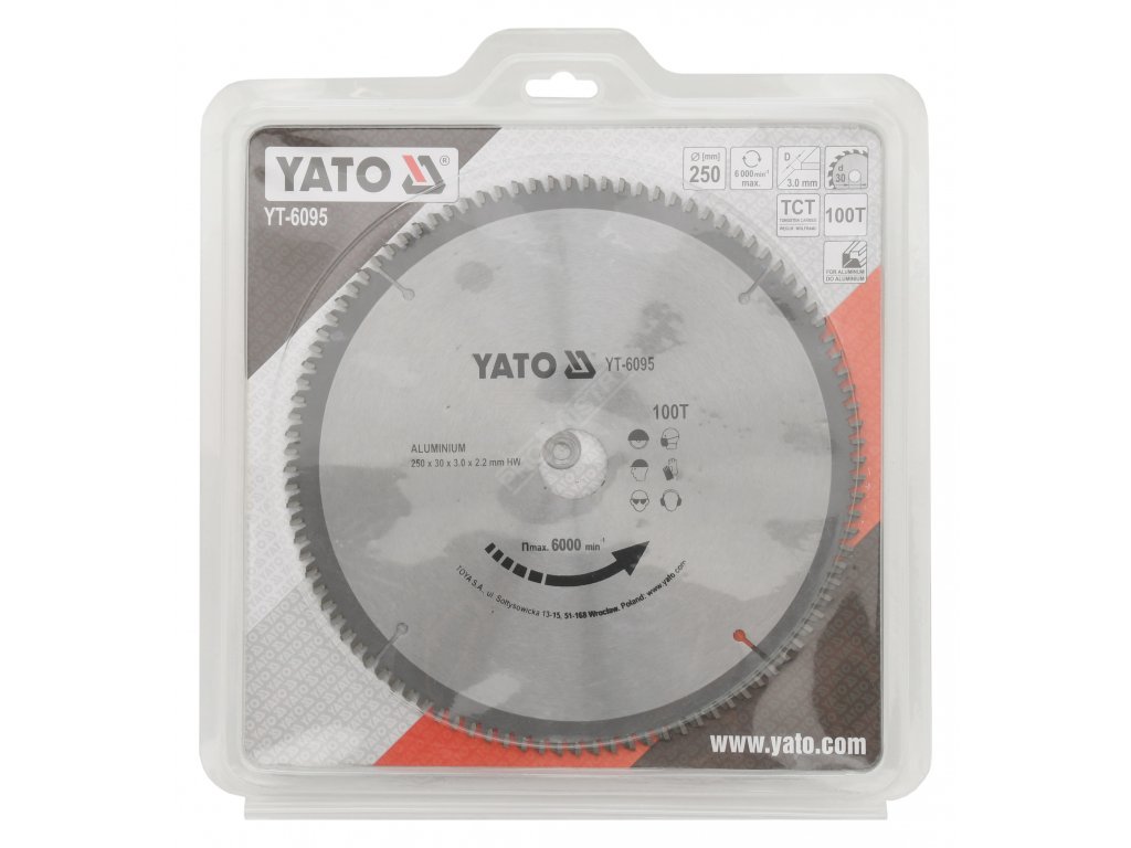 Kotouč na hliník 250 x 30 mm 100z Yato YT-6095 + Dárek, servis bez starostí v hodnotě 300Kč