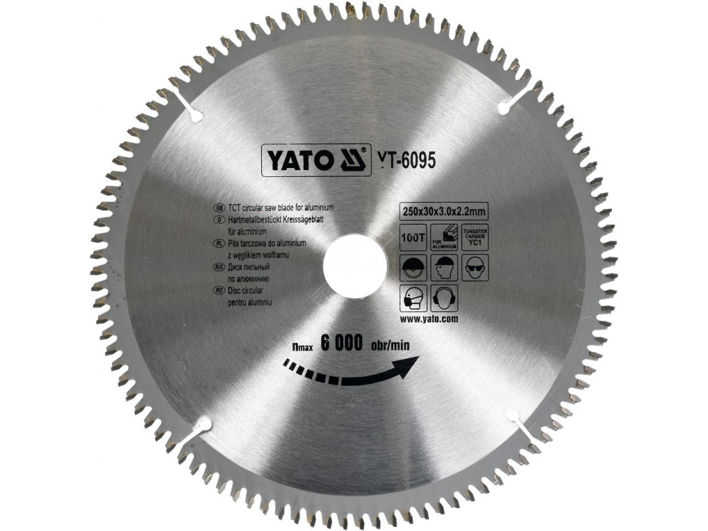 Kotouč na hliník 250 x 30 mm 100z Yato YT-6095 + Dárek, servis bez starostí v hodnotě 300Kč