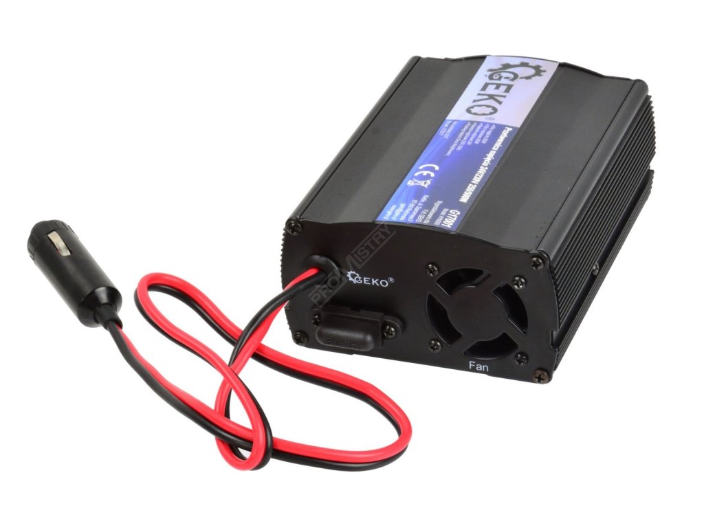 Měnič napětí 24V/230V, 250/500W GEKO + Dárek, servis bez starostí v hodnotě 300Kč