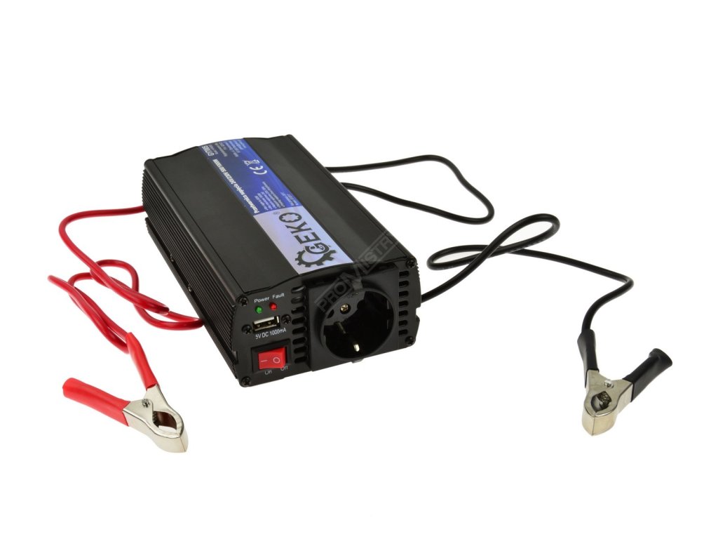 Měnič napětí 24V/230V, 500/1000W GEKO + Dárek, servis bez starostí v hodnotě 300Kč