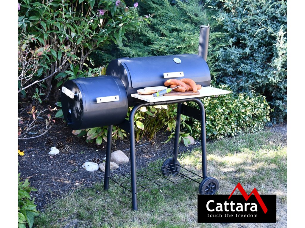 Gril na dřevěné uhlí SMOKIE s udírnou + Dárek, servis bez starostí v hodnotě 300Kč