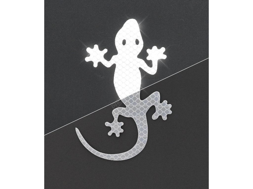 Dekor samolepící GECKO stříbrný