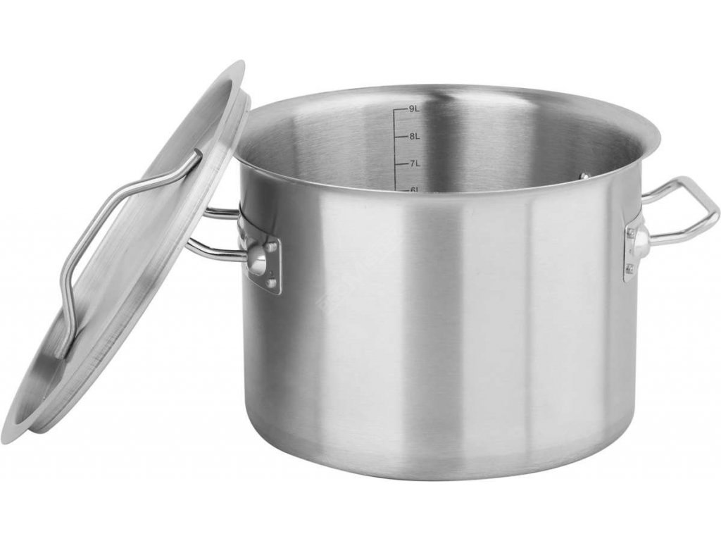 Hrnec střední s poklicí NEREZ 25x18cm 9l Yato Gastro YG-00046 + Dárek, servis bez starostí v hodnotě 300Kč
