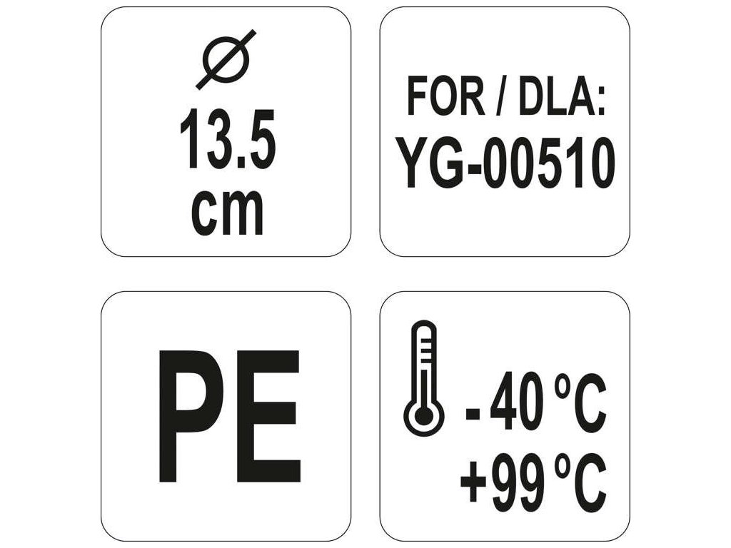 Víko na kontejner PE 13,5x1cm Yato Gastro YG-00518