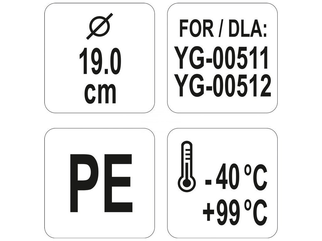 Víko na kontejner PE 19x1cm Yato Gastro YG-00519