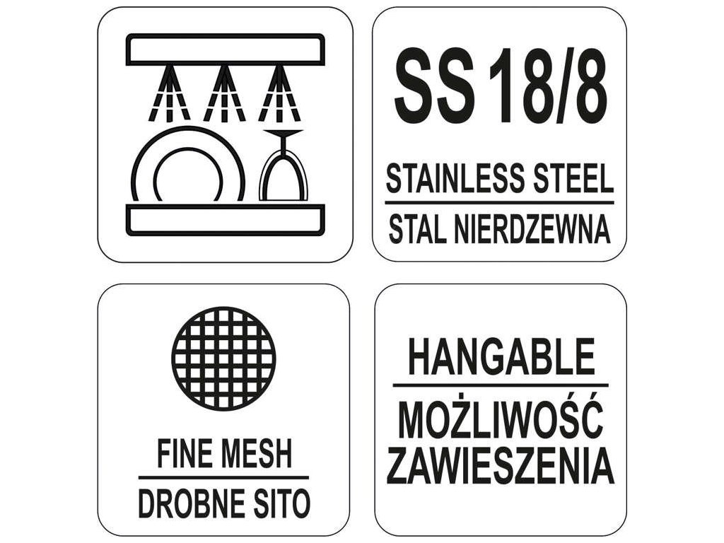 Naběračka síto 260mm 2x2mm Yato Gastro YG-00601