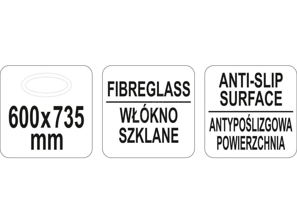 Tác číšnický ovál 600x735mm ANTI SLIP Yato Gastro YG-02087