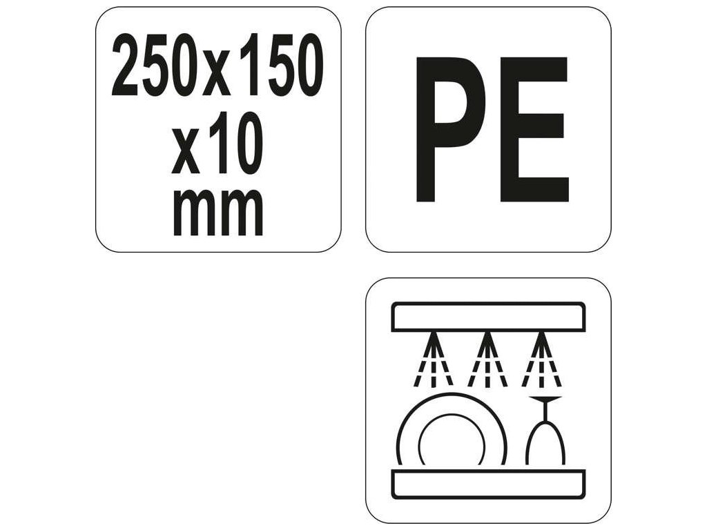 Krájecí deska 250x150x10 bílá Yato Gastro YG-02150