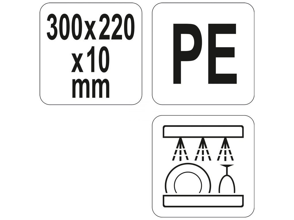 Krájecí deska 300x220x10 bílá Yato Gastro YG-02153