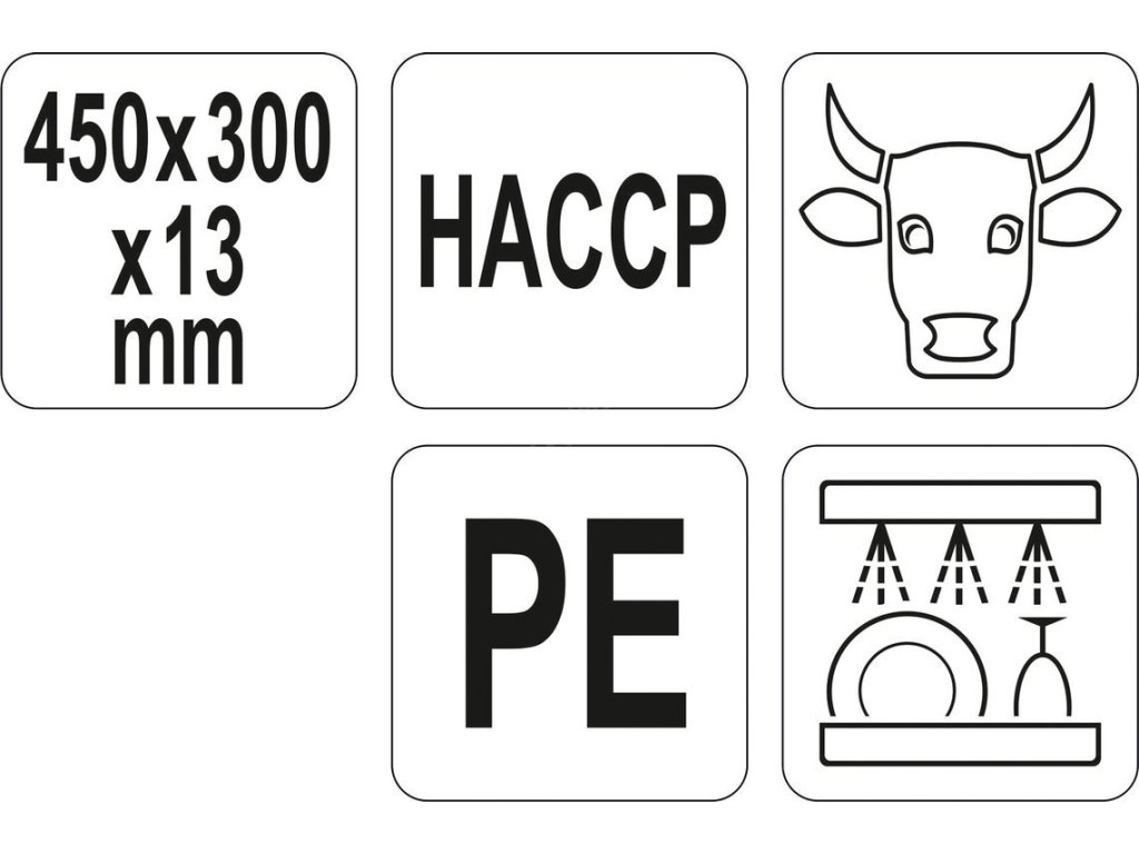Krájecí deska 450x300x13 červená Yato Gastro YG-02170