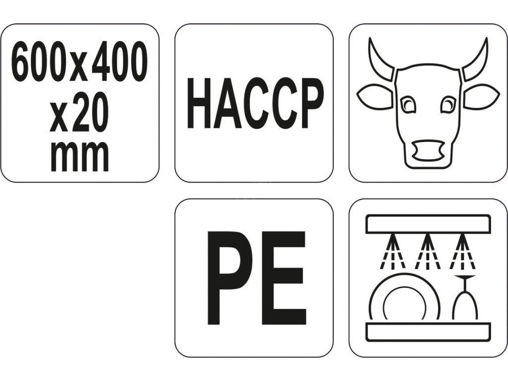 Krájecí deska 600x400x20 červená Yato Gastro YG-02180 + Dárek, servis bez starostí v hodnotě 300Kč