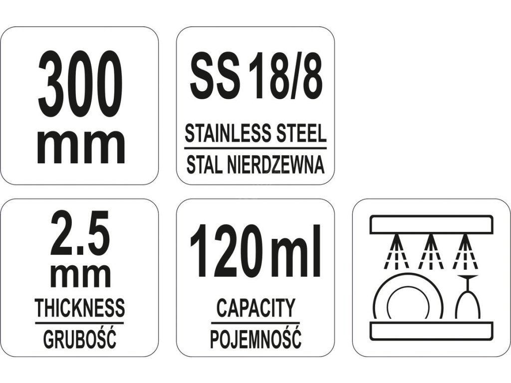 Naběračka 315mm 120ml Yato Gastro YG-02776