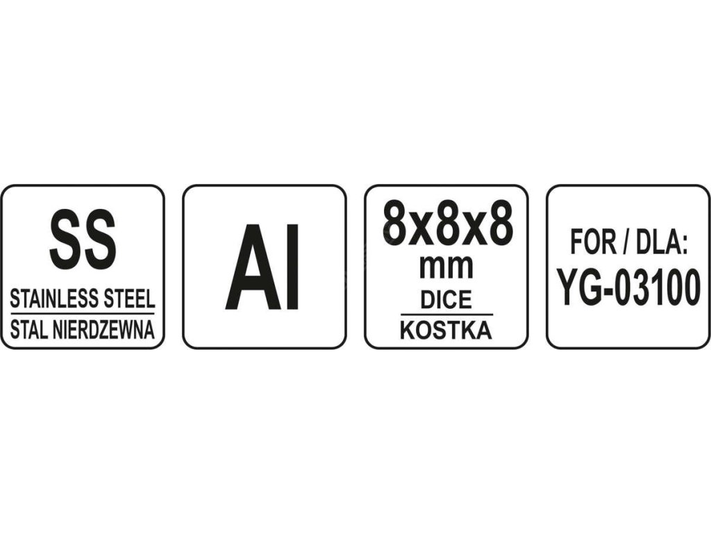 Řezací čepel 8x8x8mm (pro YG-03100) Yato Gastro YG-03148 + Dárek, servis bez starostí v hodnotě 300Kč