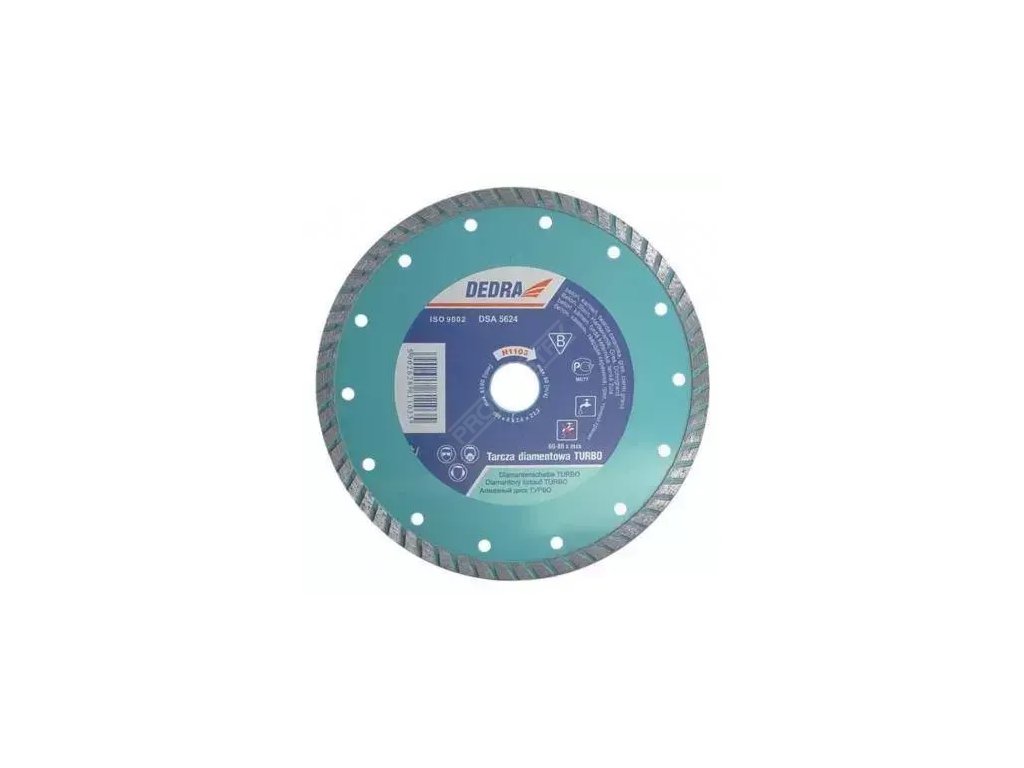 Diamantový řezný kotouč Turbo 125x22,2 mm DEDRA H1101