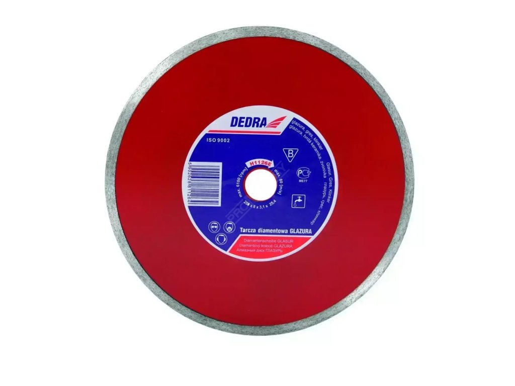Celistvý diamantový řezný kotouč 250x25,4 mm na keramické desky