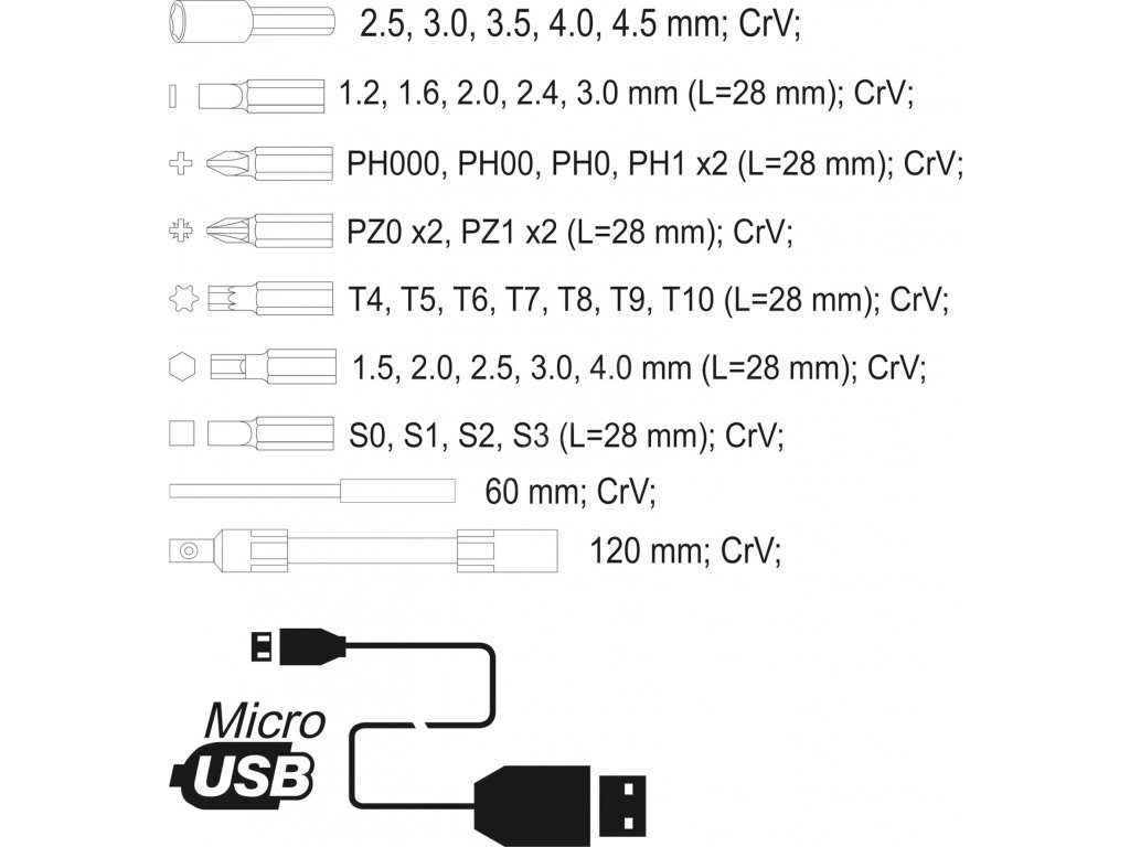 Přesný aku šroubovák 3,6V SET 39PCS Yato YT-27930 + Dárek, servis bez starostí v hodnotě 300Kč