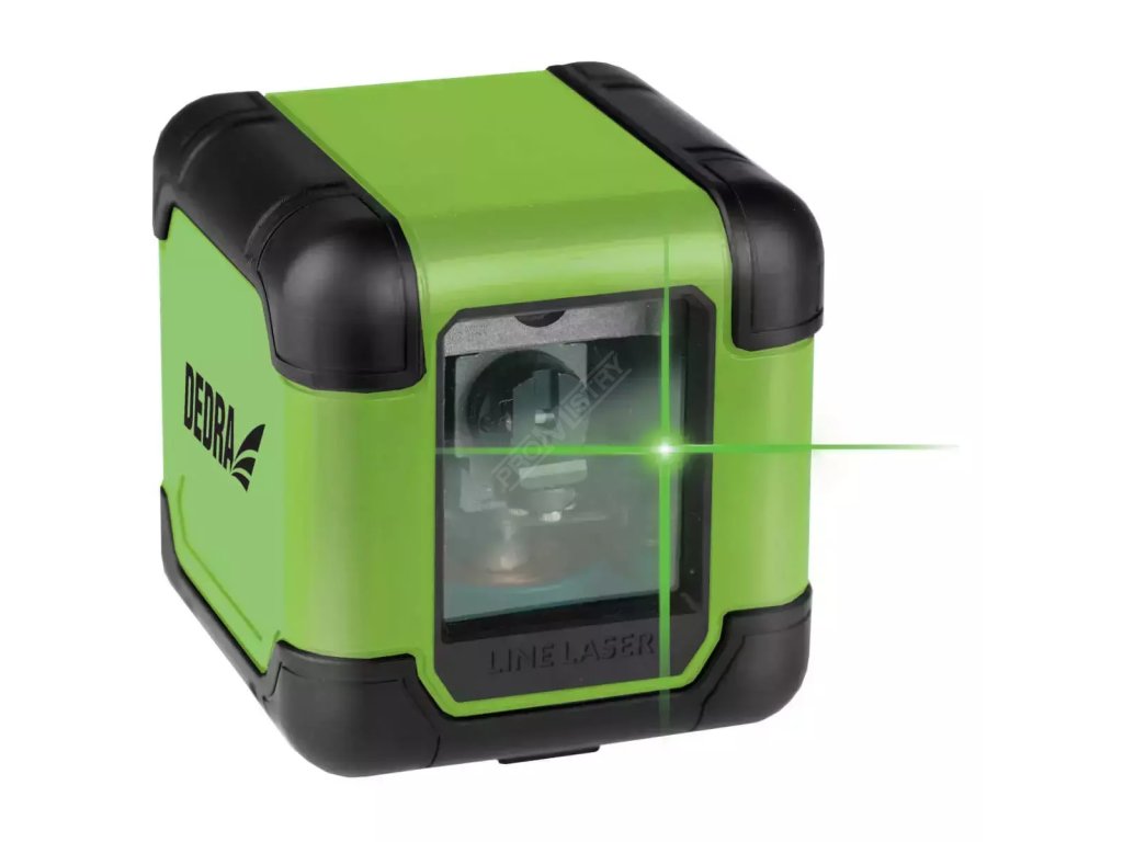 Křížový laser zelený + laserový dálkoměr 40 m – set DEDRA MC0920