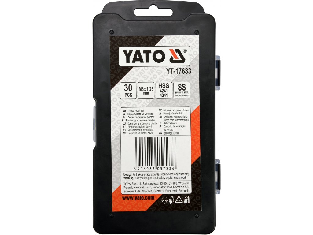 Sada na opravu závitů M8 30 ks Yato YT-17633