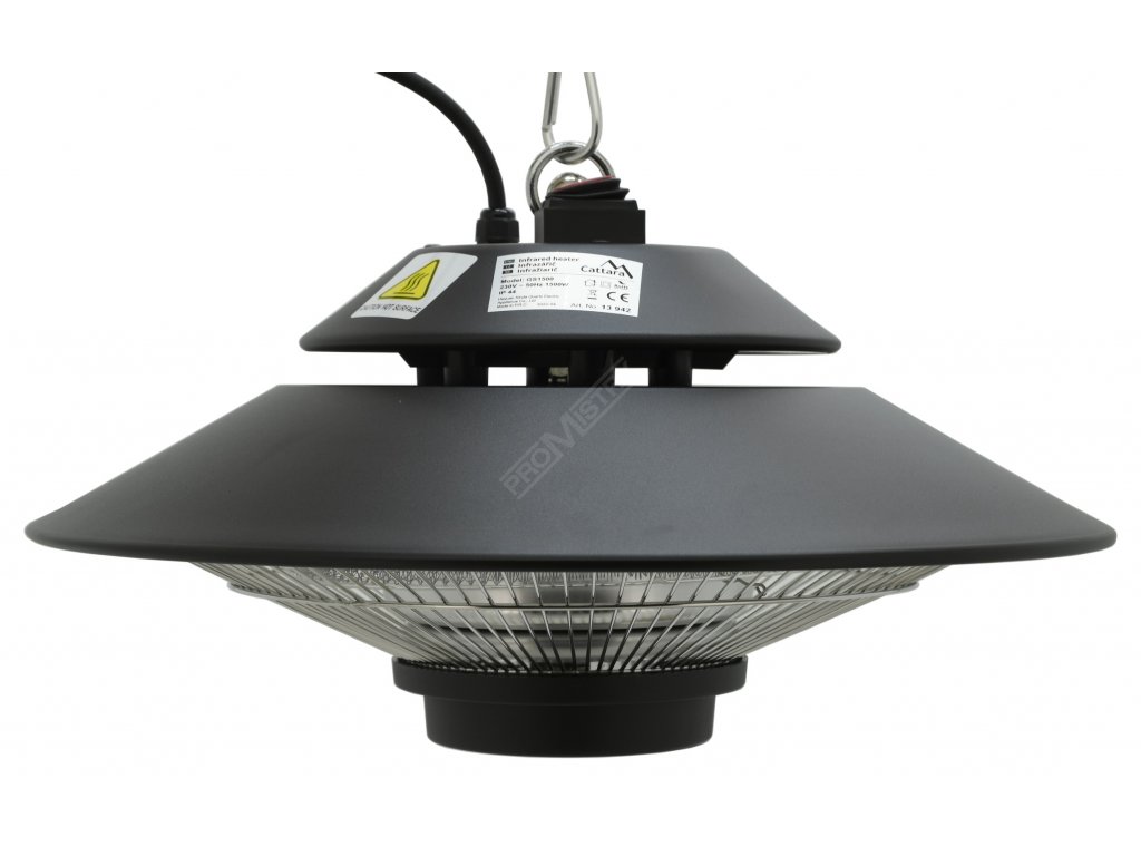 Infrazářič 1500W 230V závěsný + dálkové ovládání Cattara 13942