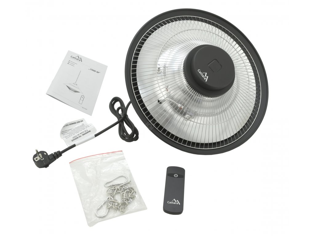 Infrazářič 1500W 230V závěsný + dálkové ovládání Cattara 13942