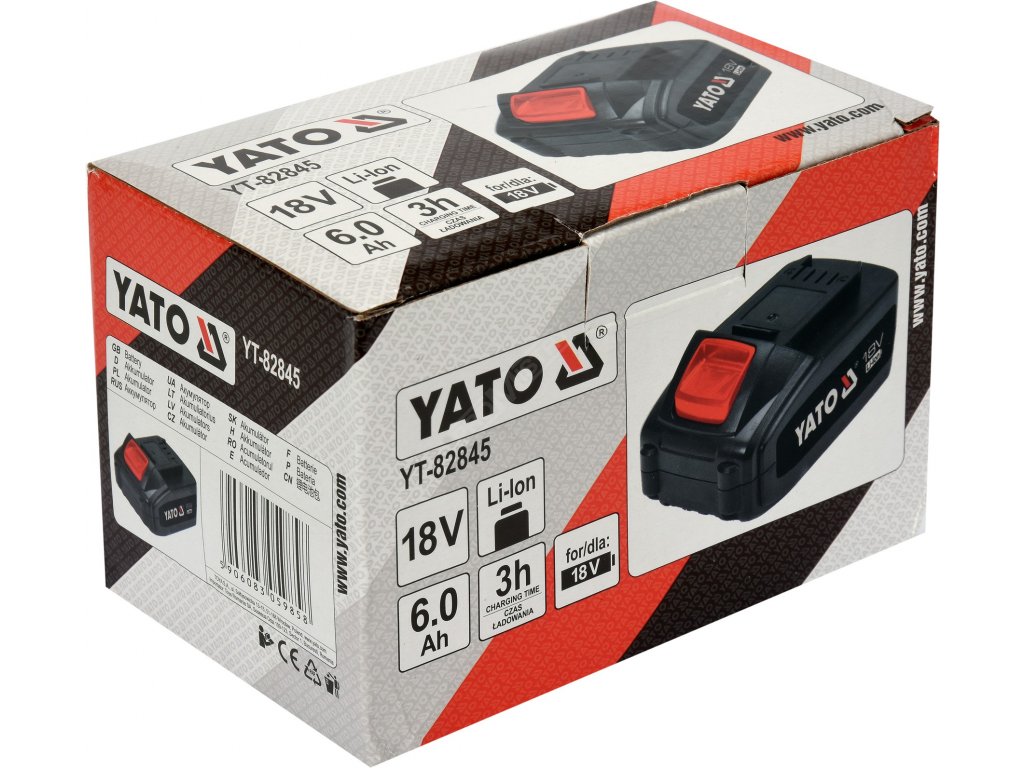 Baterie náhradní 18V Li-Ion 6,0 AH (YT-82782, YT-82788,YT-82826, YT-82804) Yato YT-82845