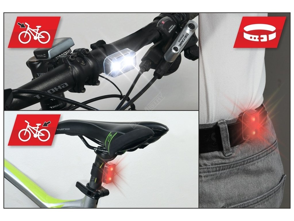Cyklosvětlo sada 2ks SILICON 2 funkce Compass Bike 12011