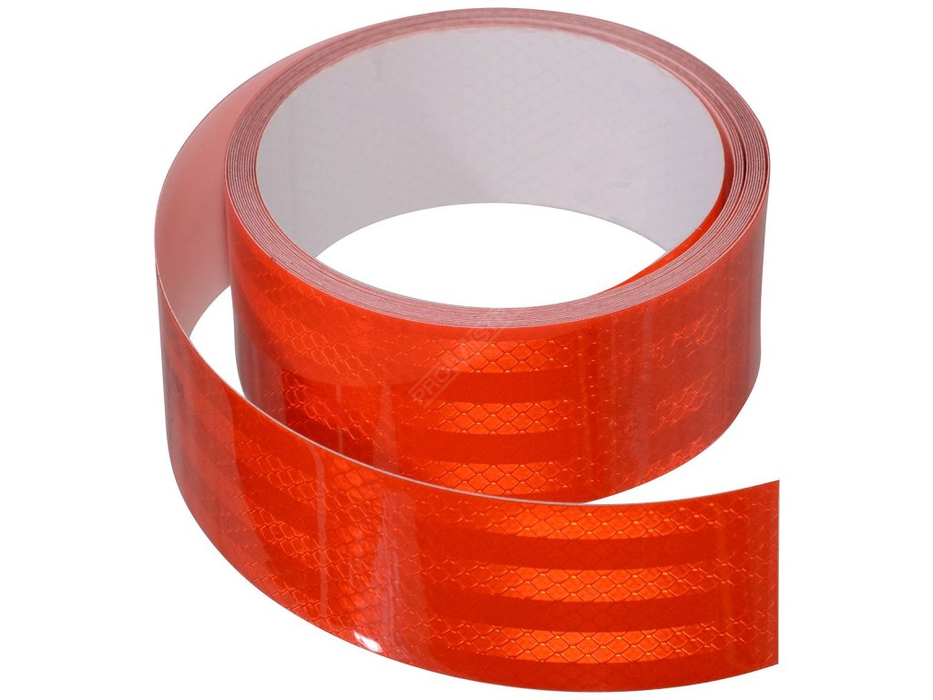 Samolepící páska reflexní 5m x 5cm červená (role 5m) 01543